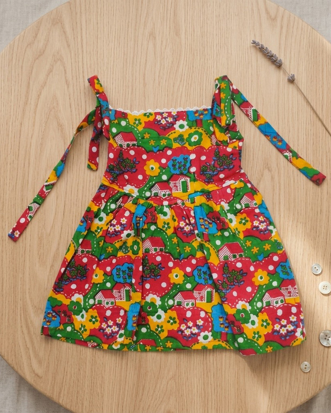 Sleeveless Tie Strap Summer Frock