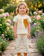 Brown Heart with Bow Detailing Co-ord