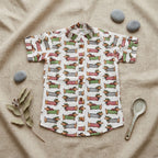 Dachshund Dog Print Cotton Shirt for Boys
