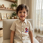 Spiderman Hand embroidered Shirt for Boys