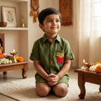 French Fry Hand embroidered Shirt for Boys