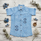 Fish Hand embroidered Shirt for Boys