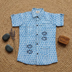 Fish Hand embroidered Shirt for Boys