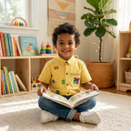 Multicolour Puzzle Hand embroidered Shirt for Boys