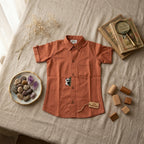 Panda Hand embroidered Shirt for Boys