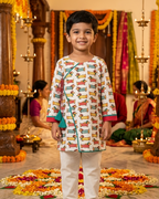 Daschund Dog Pattern Cotton Kurta for Boy