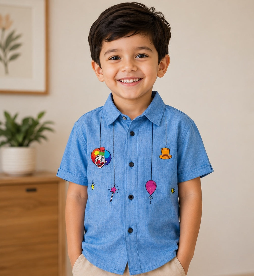 Joker Hand embroidered Shirt for Boys