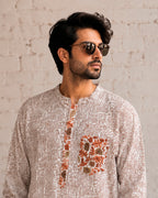 Pixelated Stamp Urban Kurta