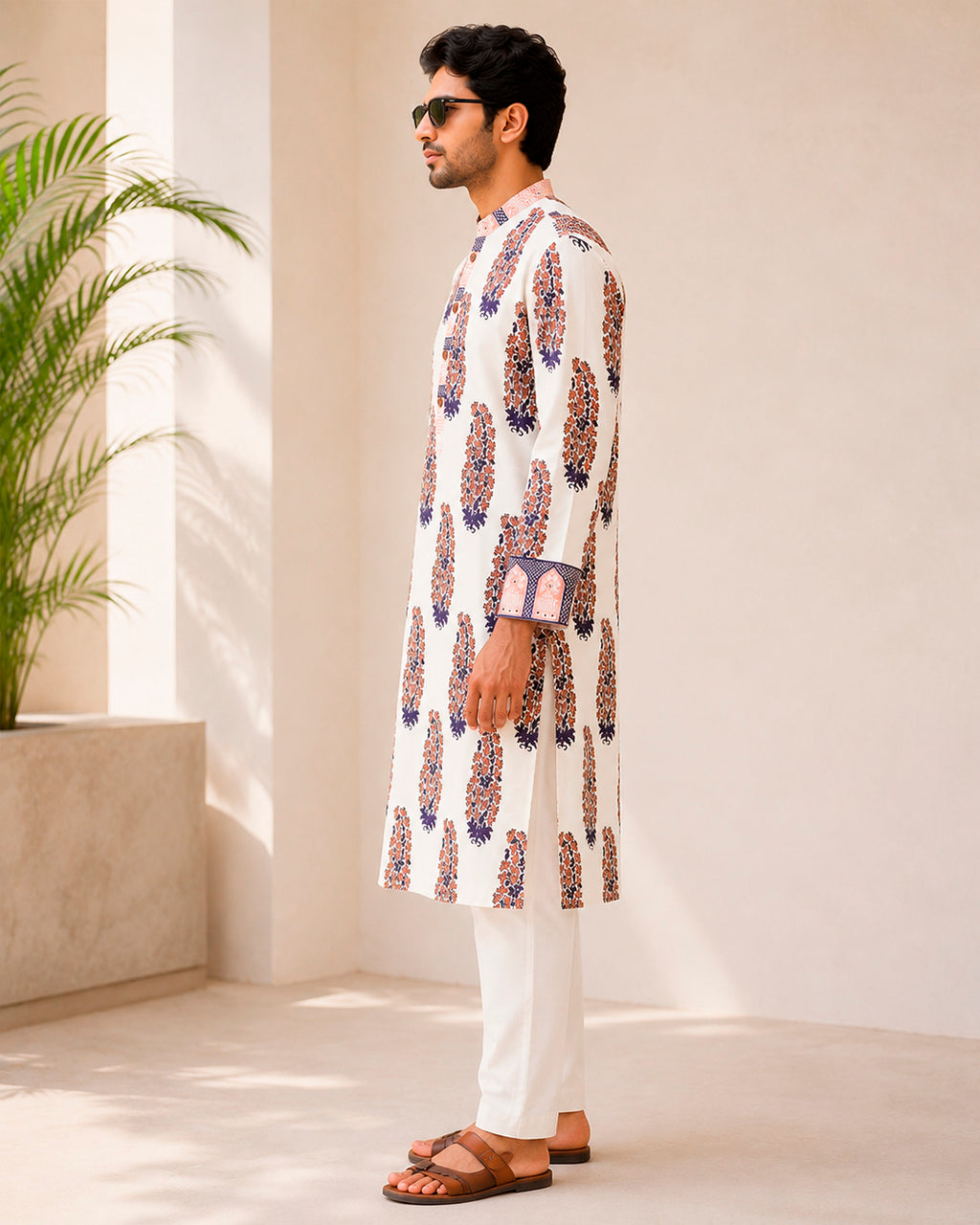 Ajrakh Anchor Kurta