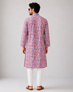 Purple Sanganeri Breeze Kurta