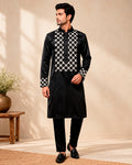 Zed Black Zardozi Zenith Kurta