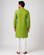 Mehendi Green Mawar Motif Kurta