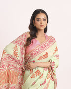 Anardana Block Printed Saree