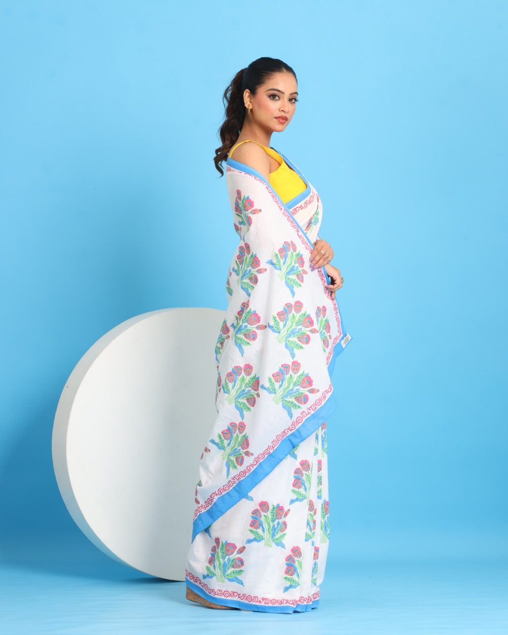 Phoolrekha Block Printed Saree