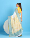 Sunehri Matsya Block Printed Saree