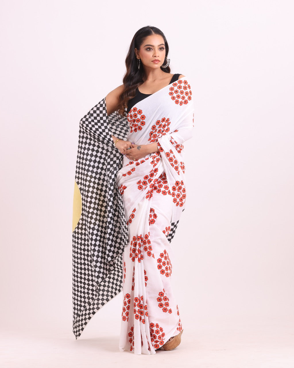Gul Shatranj Block Printed Saree