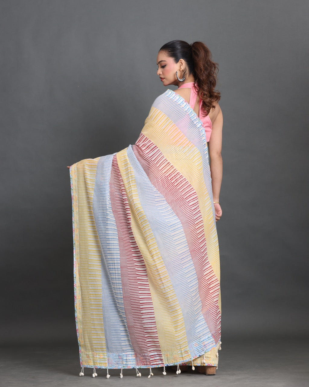 Rang Tarang Block Printed Saree
