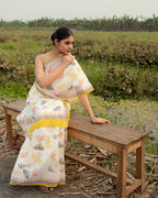 Butterfly Block Printed Saree