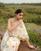 Butterfly Block Printed Saree