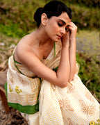 Chidiya and Titly in Polka Dots Block Printed Saree
