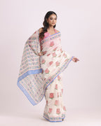 Gulnaar Block Printed Saree