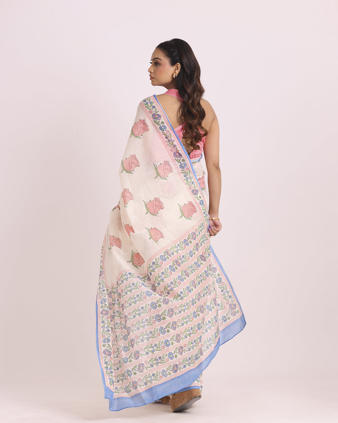 Gulnaar Block Printed Saree