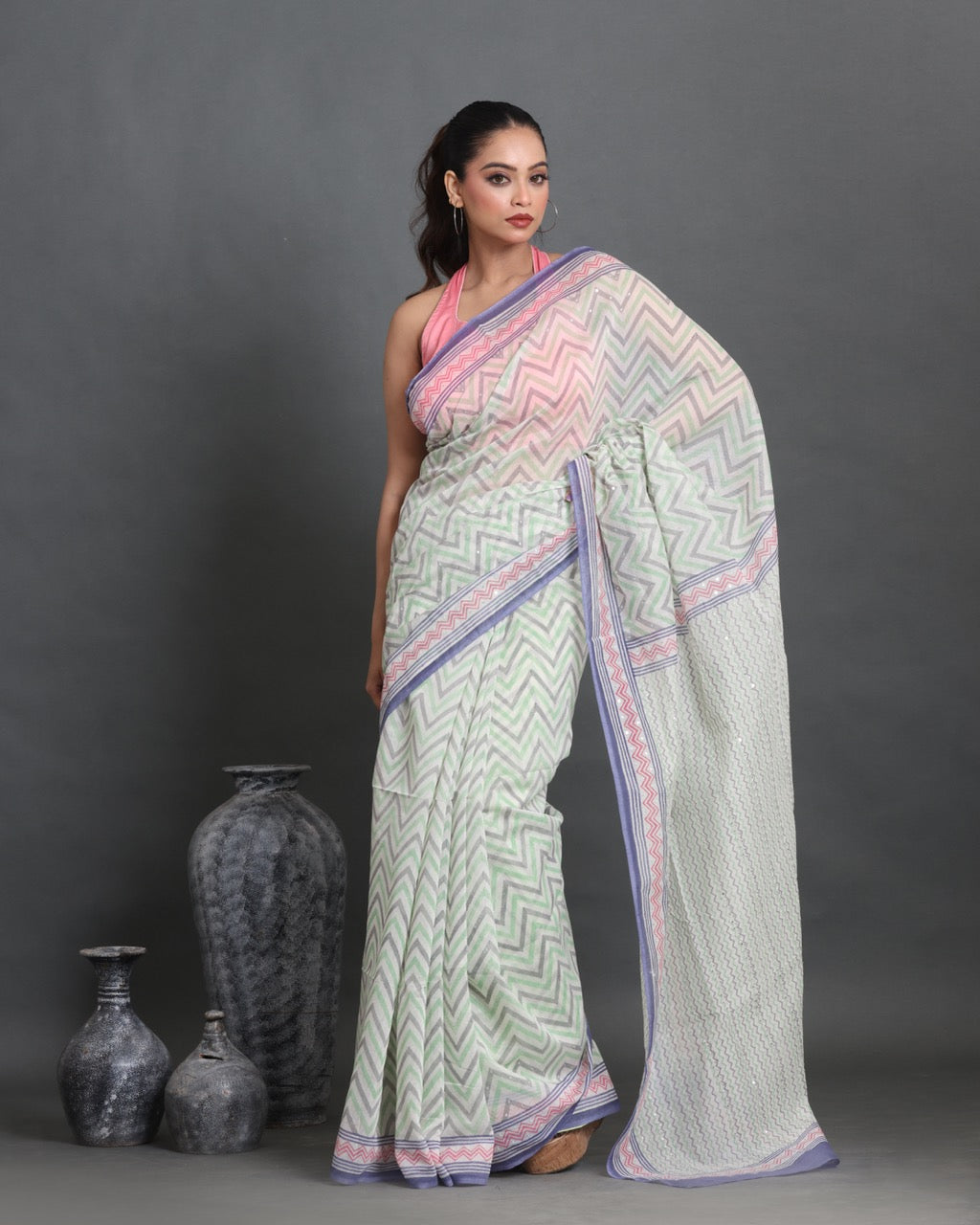 Leherika Block Printed Saree