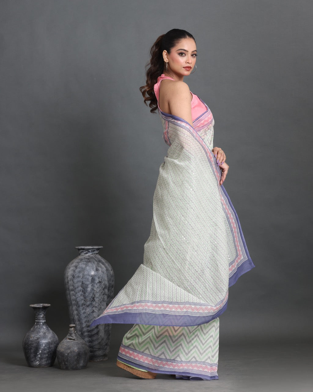 Leherika Block Printed Saree