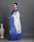 Neel Udaan Block Printed Saree