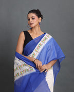 Neel Udaan Block Printed Saree