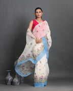 Bageecha Block Printed Saree