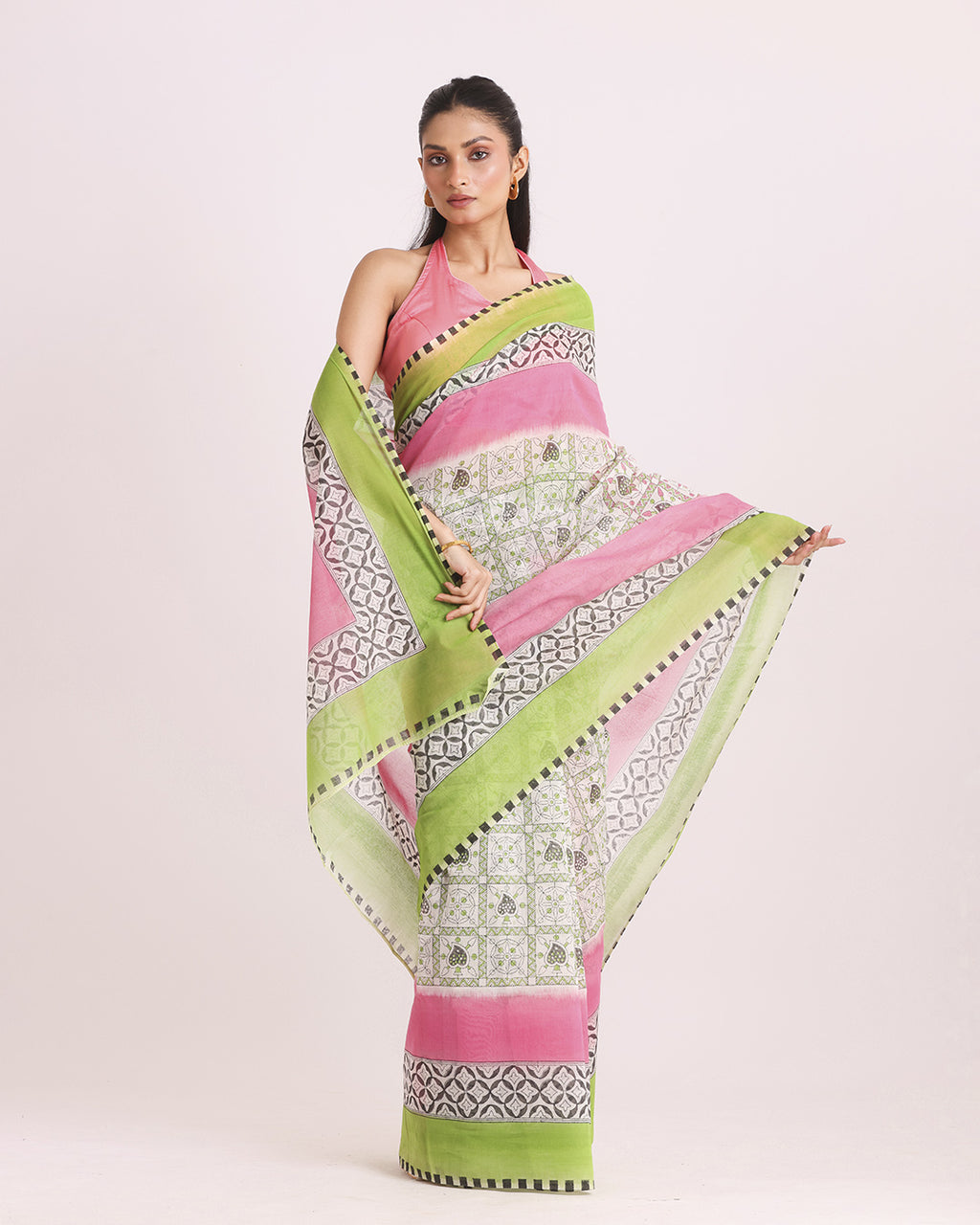 Rangmohini Block Printed Saree