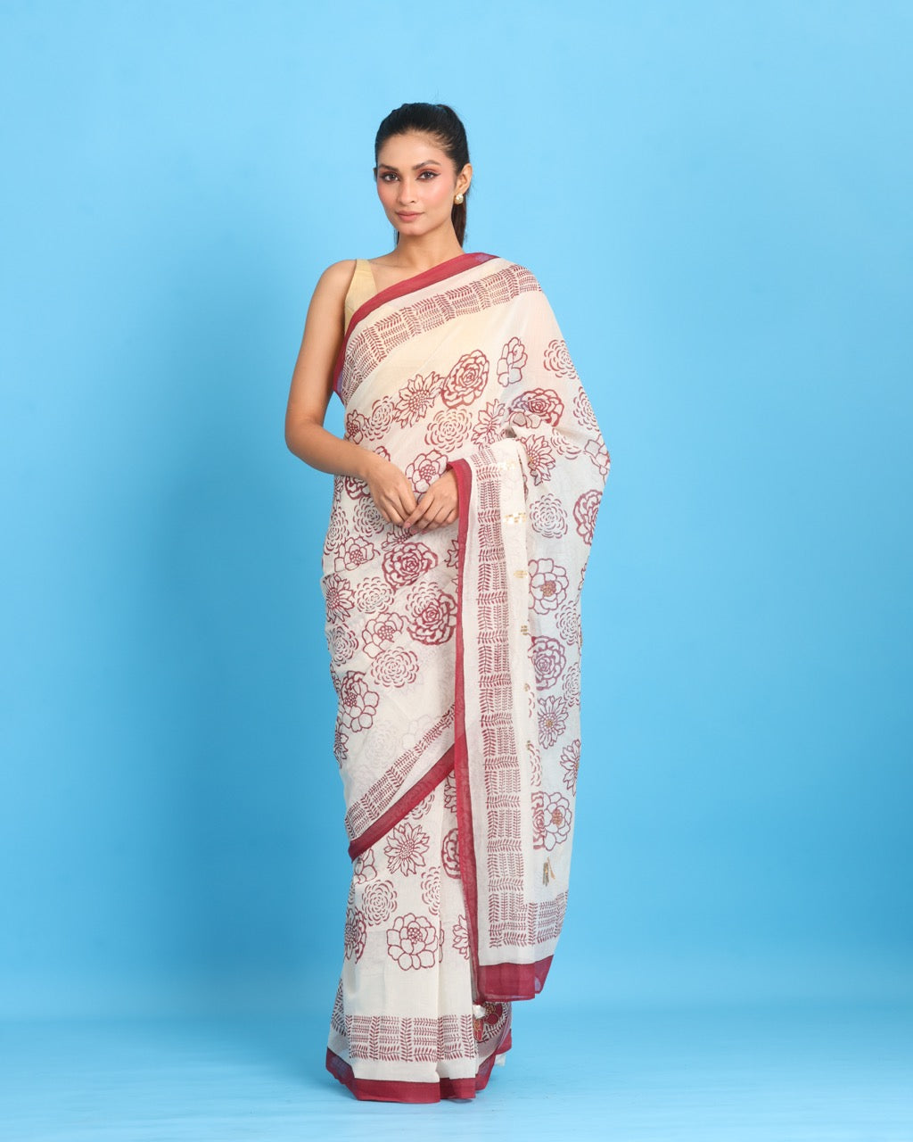 Raktima Block Printed Saree