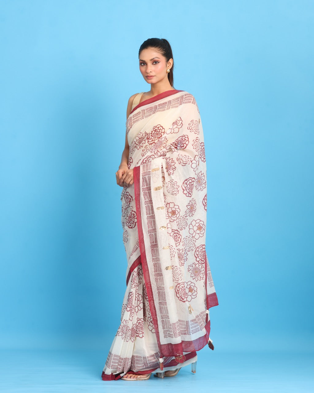 Raktima Block Printed Saree