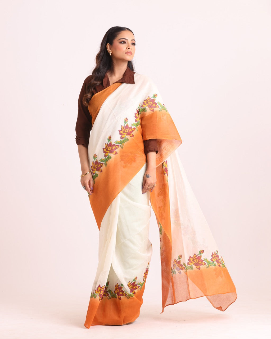 Kesar Kusum Block Printed Saree