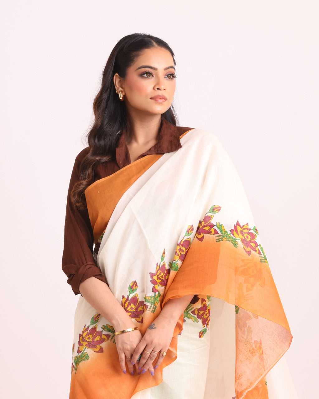 Kesar Kusum Block Printed Saree