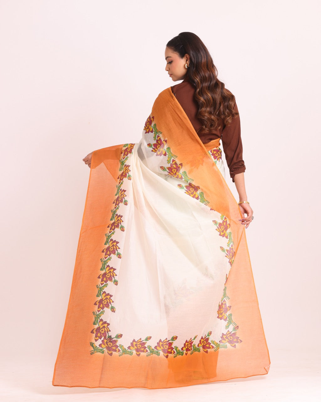 Kesar Kusum Block Printed Saree