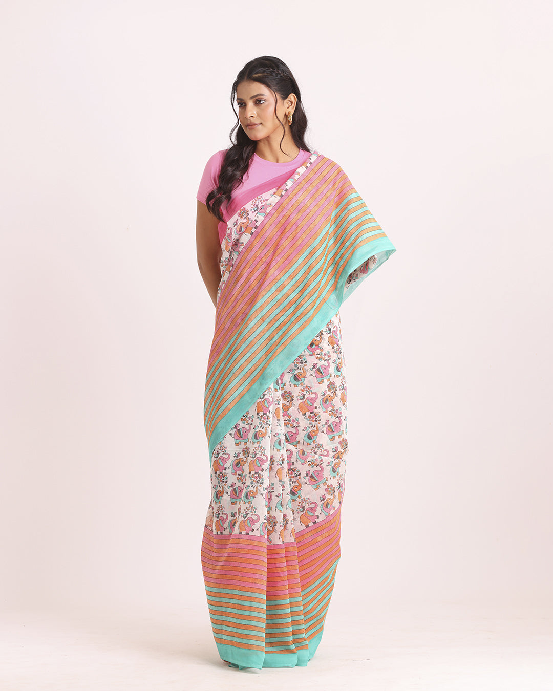 Gajrang Block Printed Saree