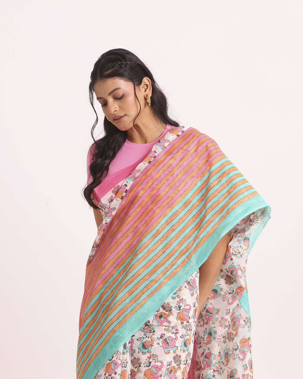 Gajrang Block Printed Saree