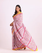 Kusum Katha Block Printed Saree