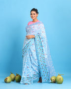 Aasmaani Block Printed Saree