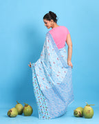 Aasmaani Block Printed Saree