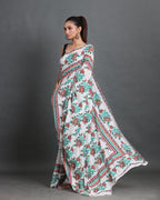 Vanphool Block Printed Saree