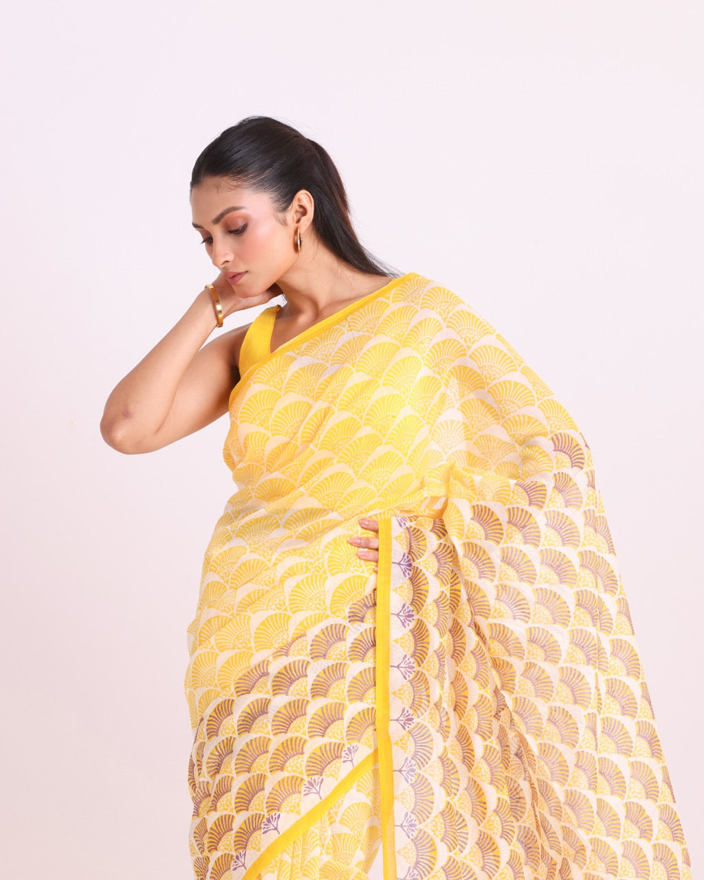 Aabha Block Printed Saree