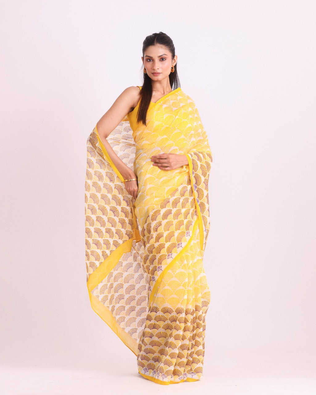 Aabha Block Printed Saree