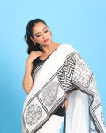 Shwet Shyam Block Printed Saree
