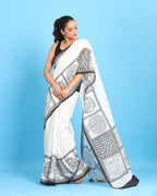 Shwet Shyam Block Printed Saree