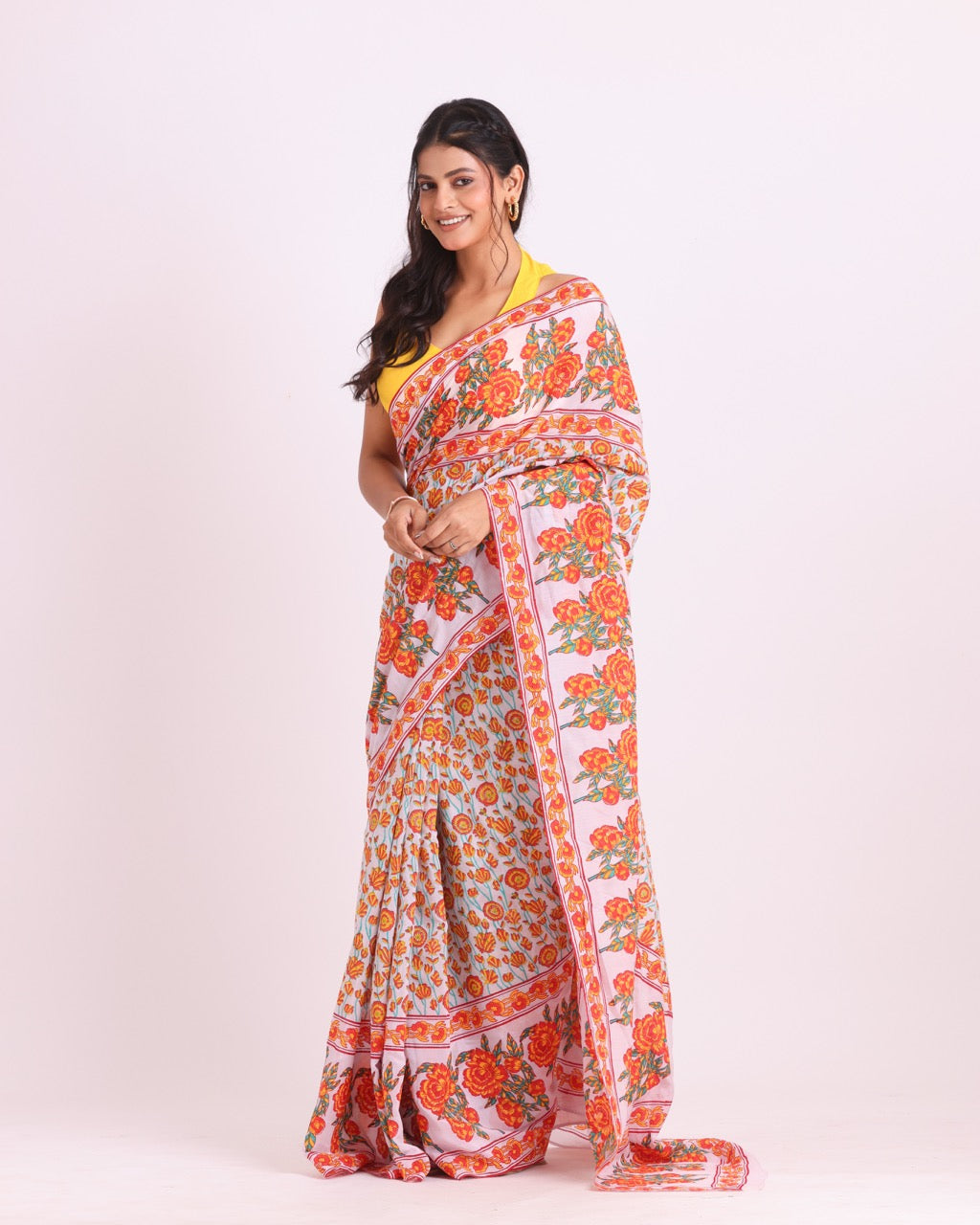 Kusum Block Printed Saree