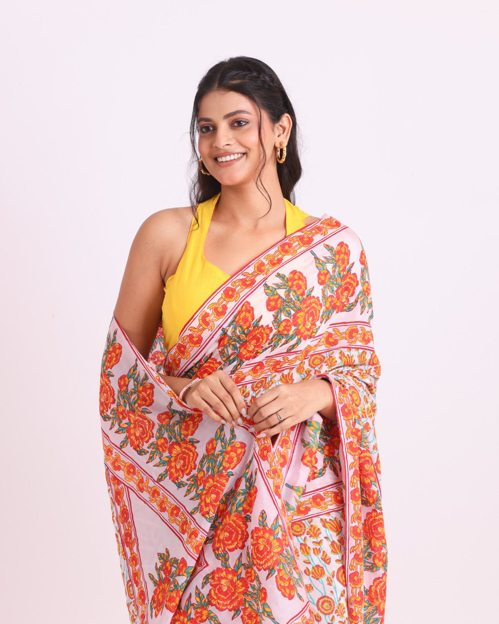 Kusum Block Printed Saree