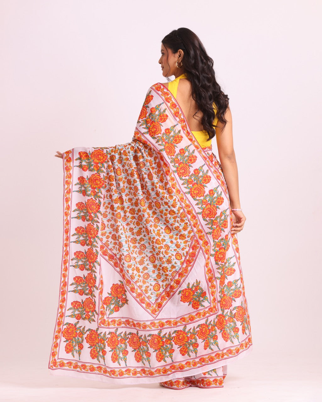Kusum Block Printed Saree